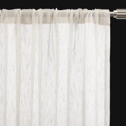 Outlet Cream Eneca Back-Tab/Rod-Pocket Curtain Sheer Curtains & Window Sheer Panels