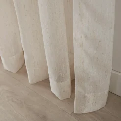 Outlet Cream Eneca Back-Tab/Rod-Pocket Curtain Sheer Curtains & Window Sheer Panels