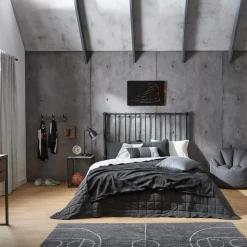 Discount Dark Grey Canvas Bean Bag Junior Bedroom Furniture