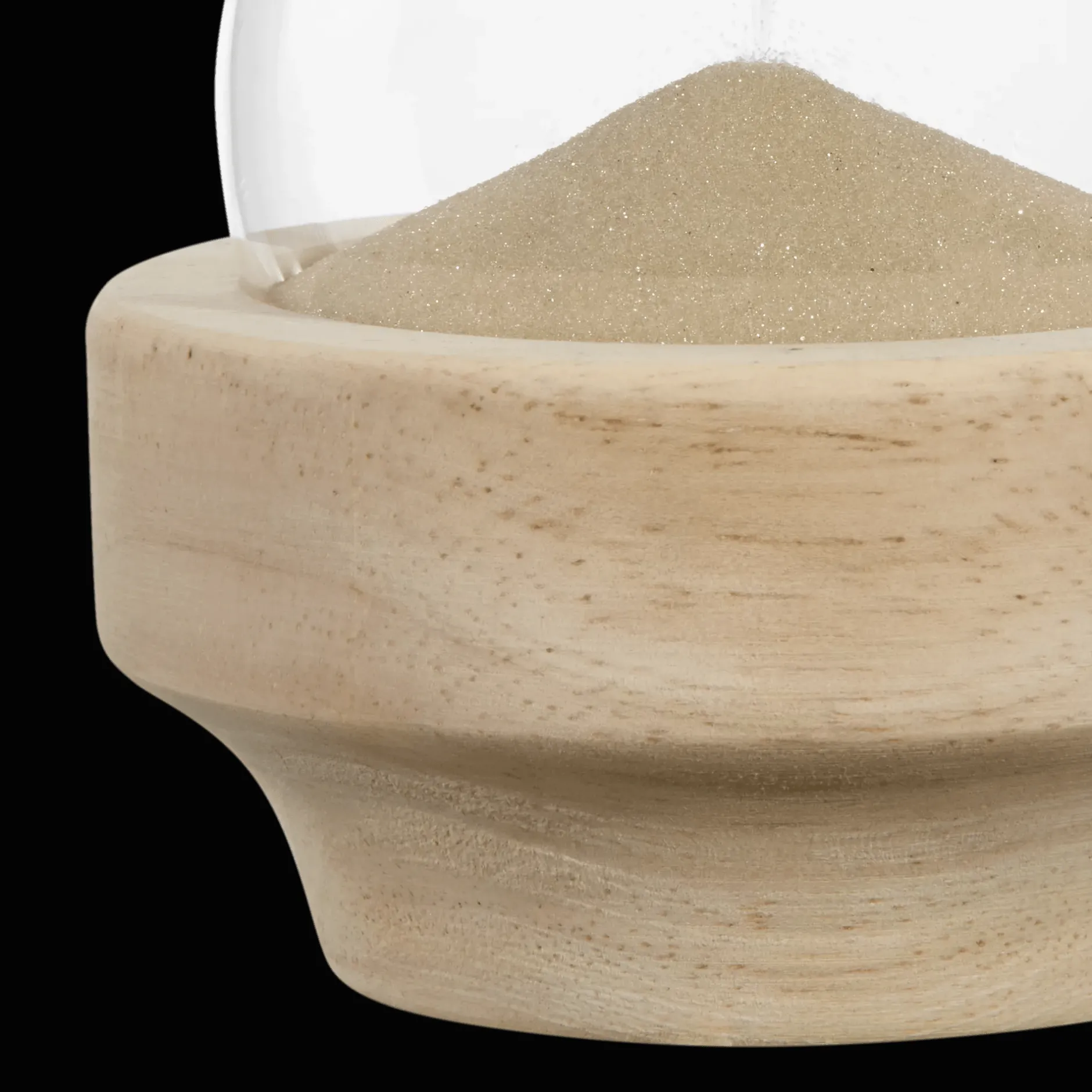 Decorative Hourglass with Wood Base Home Decorative Items & Objects