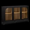 Discount 3-Door Black Wooden Buffet Furniture Accessories|Buffet Tables & Credenzas