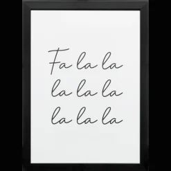 Clearance FA LA LA Canvas Framed Art Christmas Decorative Objects