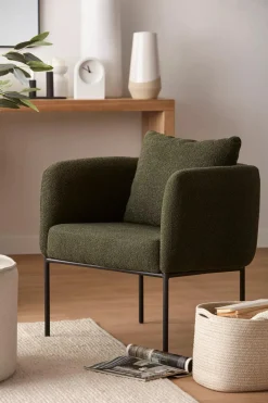 Fabric and Metal Accent Chair Accent Chairs & Sofas|Accent Chairs
