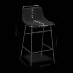 Fabric and Metal Counter Stool Furniture Accessories|Bar & Counter Stools