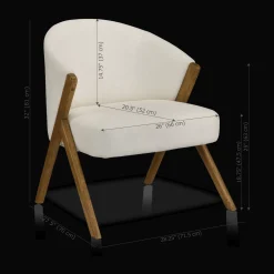 New Fabric and Wood Accent Chair Accent Chairs & Sofas|Accent Chairs