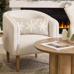 Outlet Fabric and wood accent chair Accent Chairs