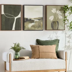 New Fabric and Wood Bench Entryway Benches Ottomans And Poufs|Ottomans & Benches