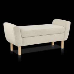 Hot Fabric and Wood Bench Entryway Benches Ottomans And Poufs|Ottomans & Benches