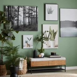 New Fabric Wood and Metal Storage Bench with Shoe Rack Entryway Benches Ottomans And Poufs|Ottomans & Benches