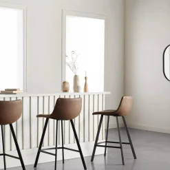 Discount Faux Leather and Metal Bar Stool Furniture Accessories|Bar & Counter Stools