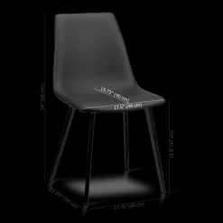 Outlet Faux Leather and Metal Dining Chair Furniture Accessories|Dining Chairs