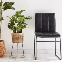 Online Faux Leather and Metal Dining Chair Furniture Accessories|Dining Chairs