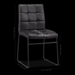 Online Faux Leather and Metal Dining Chair Furniture Accessories|Dining Chairs