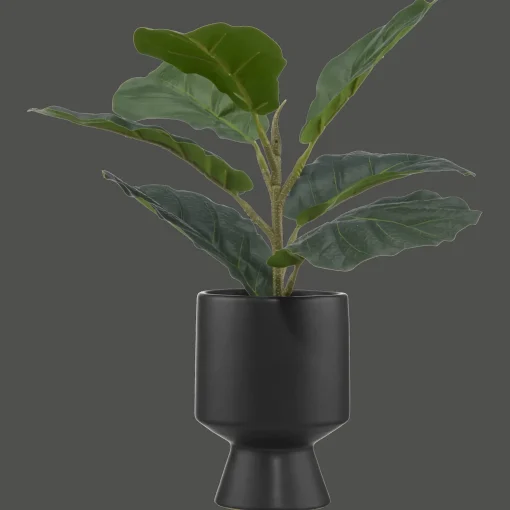 Ficus in black ceramic pot Artificial Plants