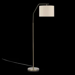 Sale Floor Lamp with Cream Shade and Gold Base Floor Lamps