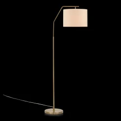Sale Floor Lamp with Cream Shade and Gold Base Floor Lamps