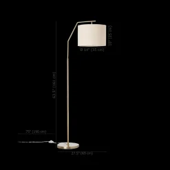 Sale Floor Lamp with Cream Shade and Gold Base Floor Lamps