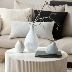 Clearance Frosted Glass Table Vase Modern Decorative Vases|Home Decorative Items & Objects