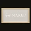 Hot Get Naked Framed Art Printed Bathroom Wall Decor