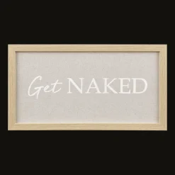 Hot Get Naked Framed Art Printed Bathroom Wall Decor