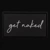 New Get Naked Printed Canvas Bathroom Wall Decor