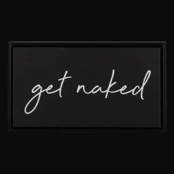 New Get Naked Printed Canvas Bathroom Wall Decor