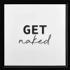 New Get Naked Printed Canvas Bathroom Wall Decor