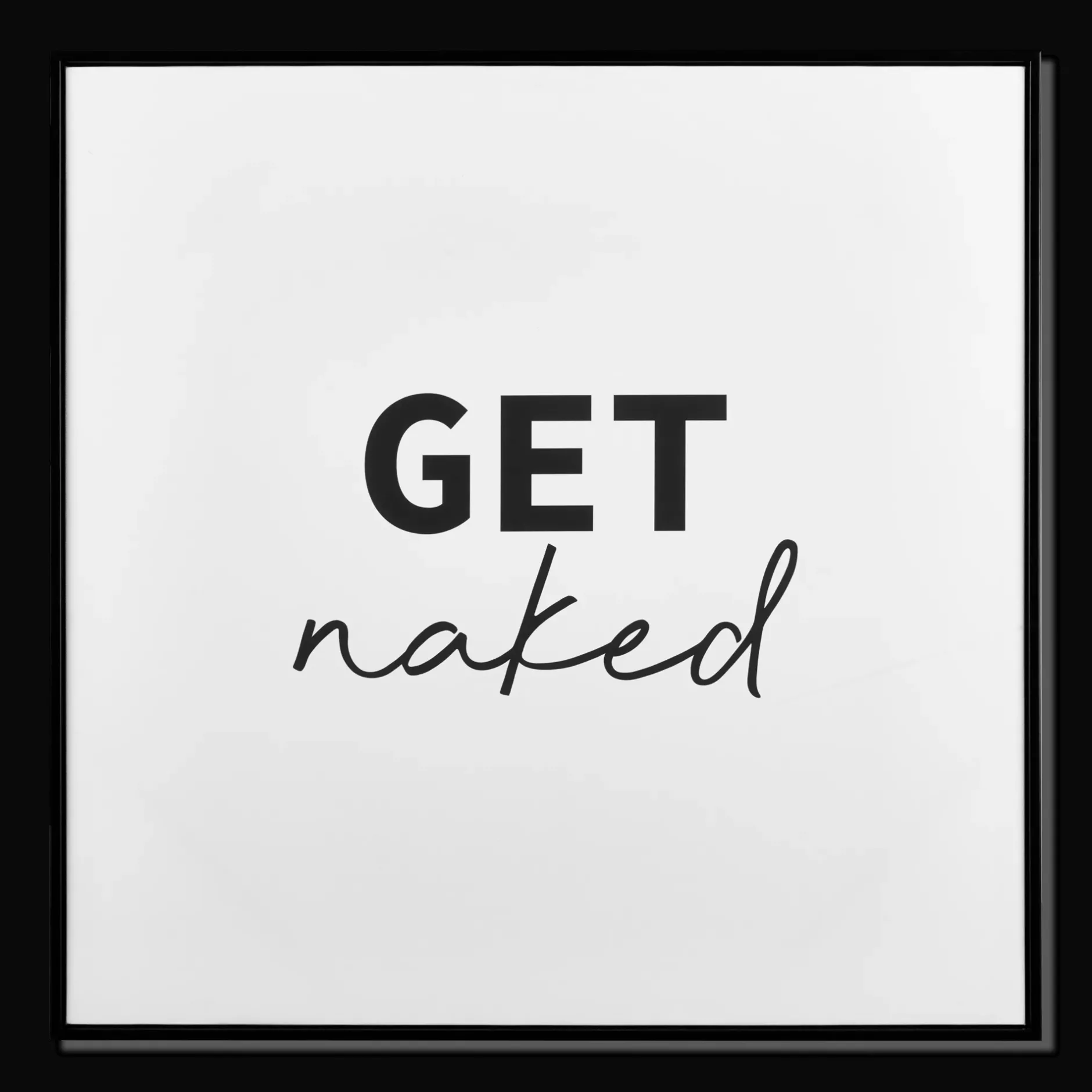 New Get Naked Printed Canvas Bathroom Wall Decor
