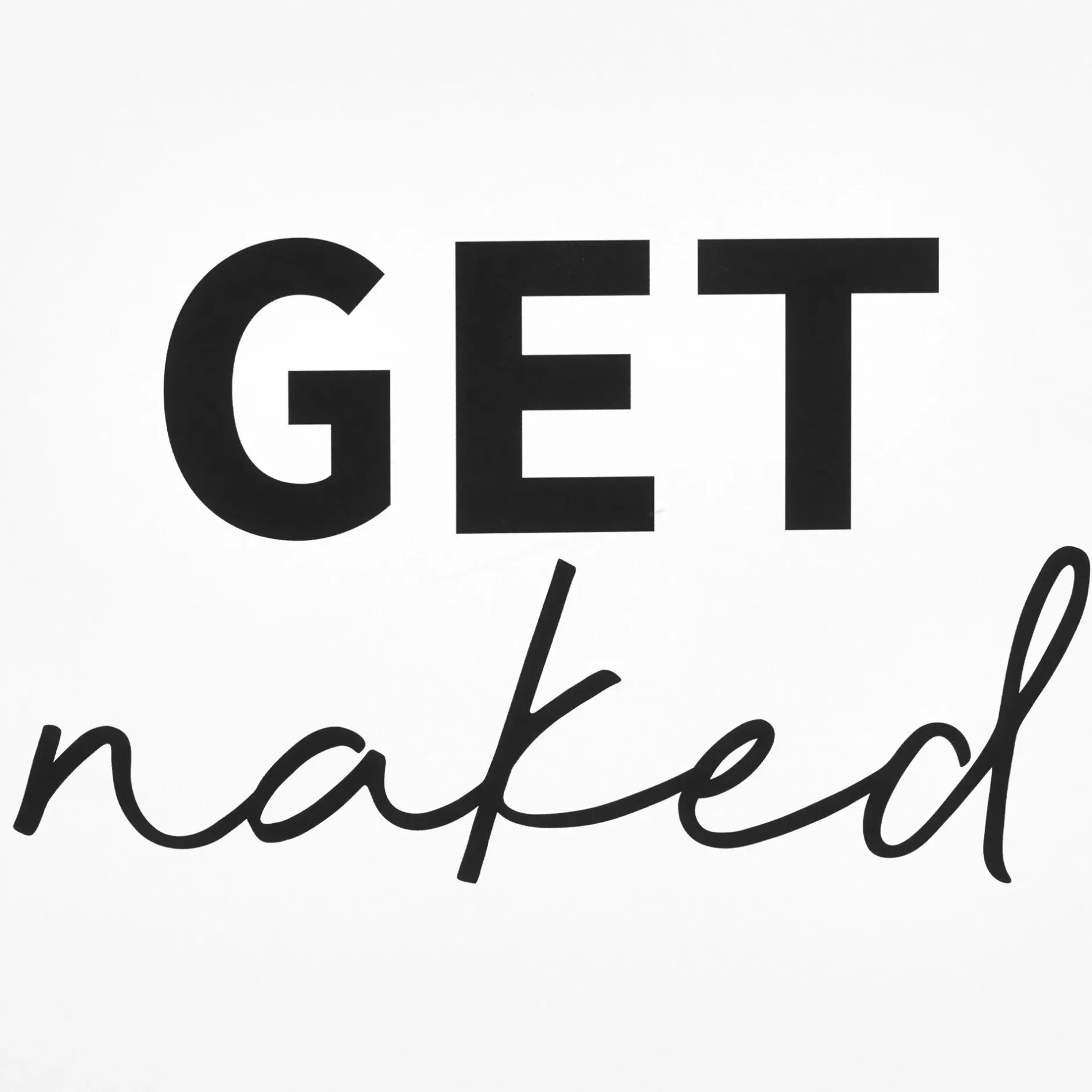 New Get Naked Printed Canvas Bathroom Wall Decor