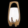 Online Glass Candle Holder with Wooden Base Home Decorative Items & Objects|Candles & Candle Stick Holders
