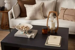 Online Glass Candle Holder with Wooden Base Home Decorative Items & Objects|Candles & Candle Stick Holders