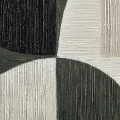 Discount Green Color Block Abstract Framed Art Oil Paintings