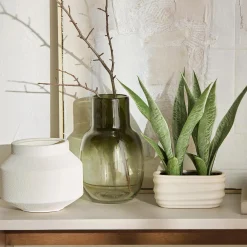 Best Green Glass Vase Modern Decorative Vases|Home Decorative Items & Objects