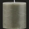 New Green Marled Short Candle Candles & Candle Stick Holders