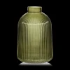 Clearance Green Ribbed Glass Table Vase Modern Decorative Vases|Home Decorative Items & Objects