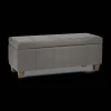 Sale Grey Faux Leather Storage Bench Ottomans & Benches|Entryway Benches Ottomans And Poufs