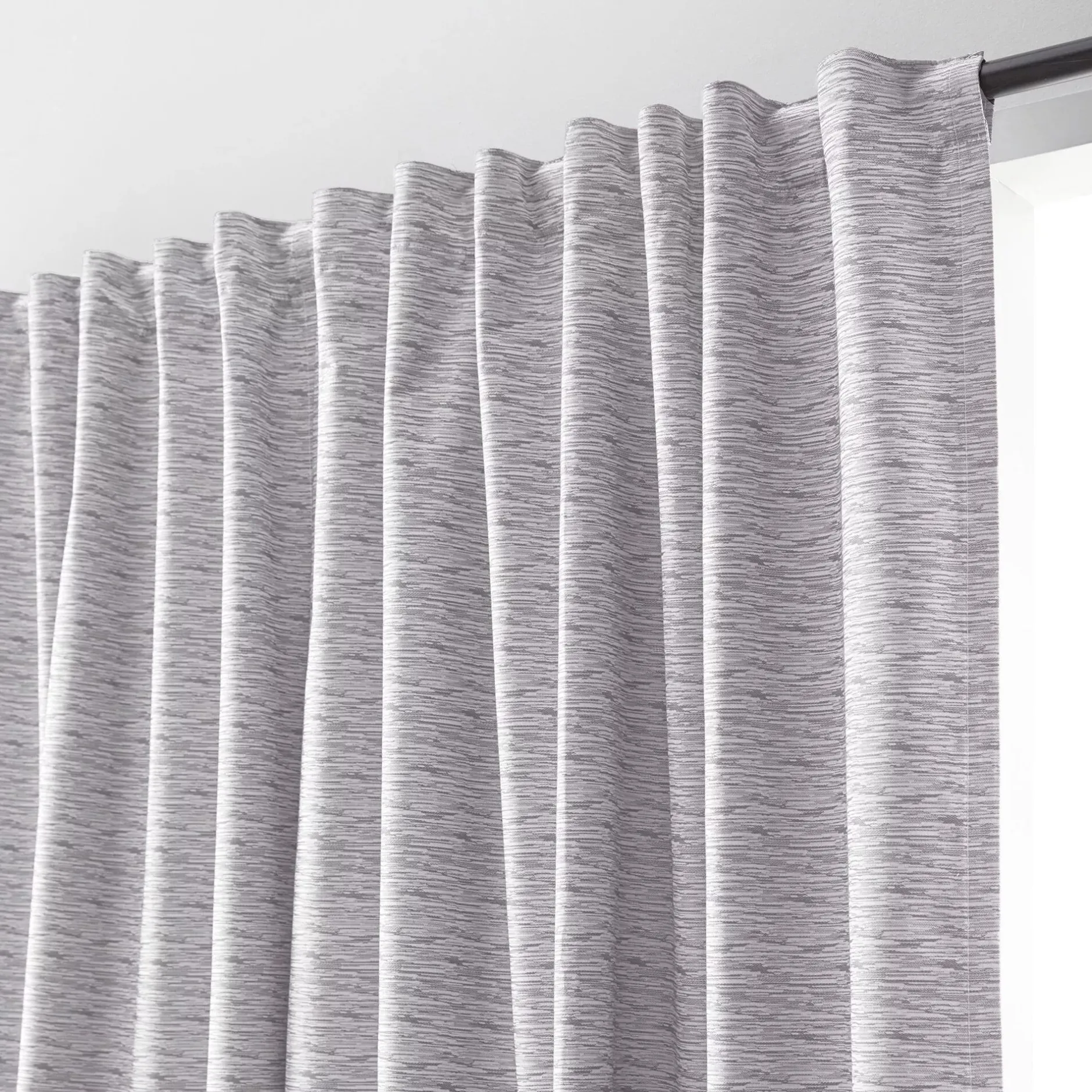 Grey Toulouse Blackout Curtain with Hidden Backtab Sheer Curtains & Window Sheer Panels|Blackout Window Curtains