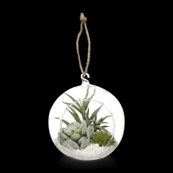 New Hanging Terrarium with Artificial Succulent Artificial Plants