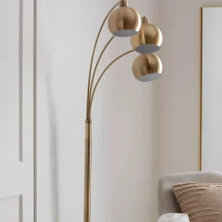 Sale 3-Head Floor Lamp with Marble Base Floor Lamps