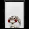 Sale Hedgehog Canvas Framed Art Christmas Decorative Objects