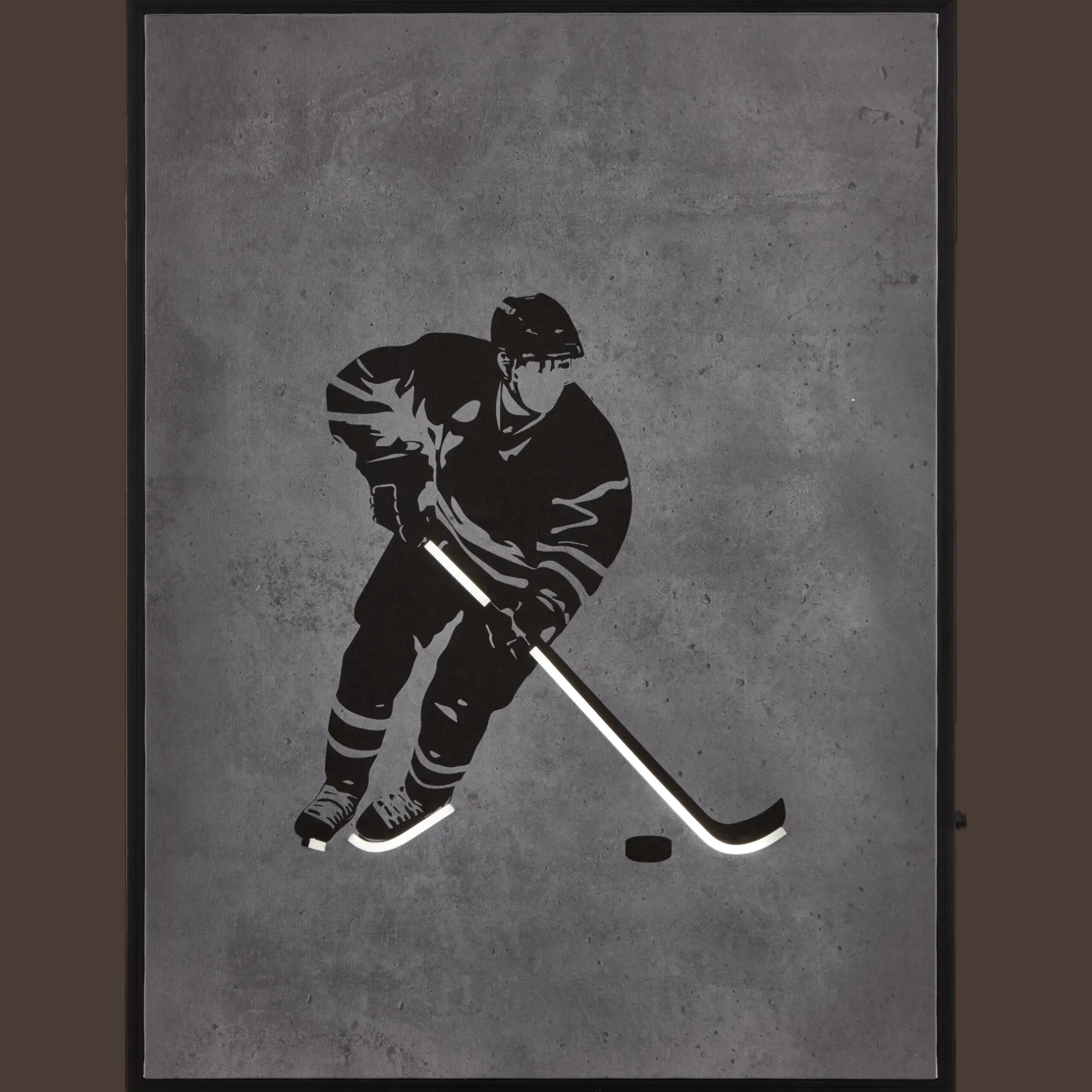 Hockey Player LED Wall art Junior Wall Decor & Mirrors