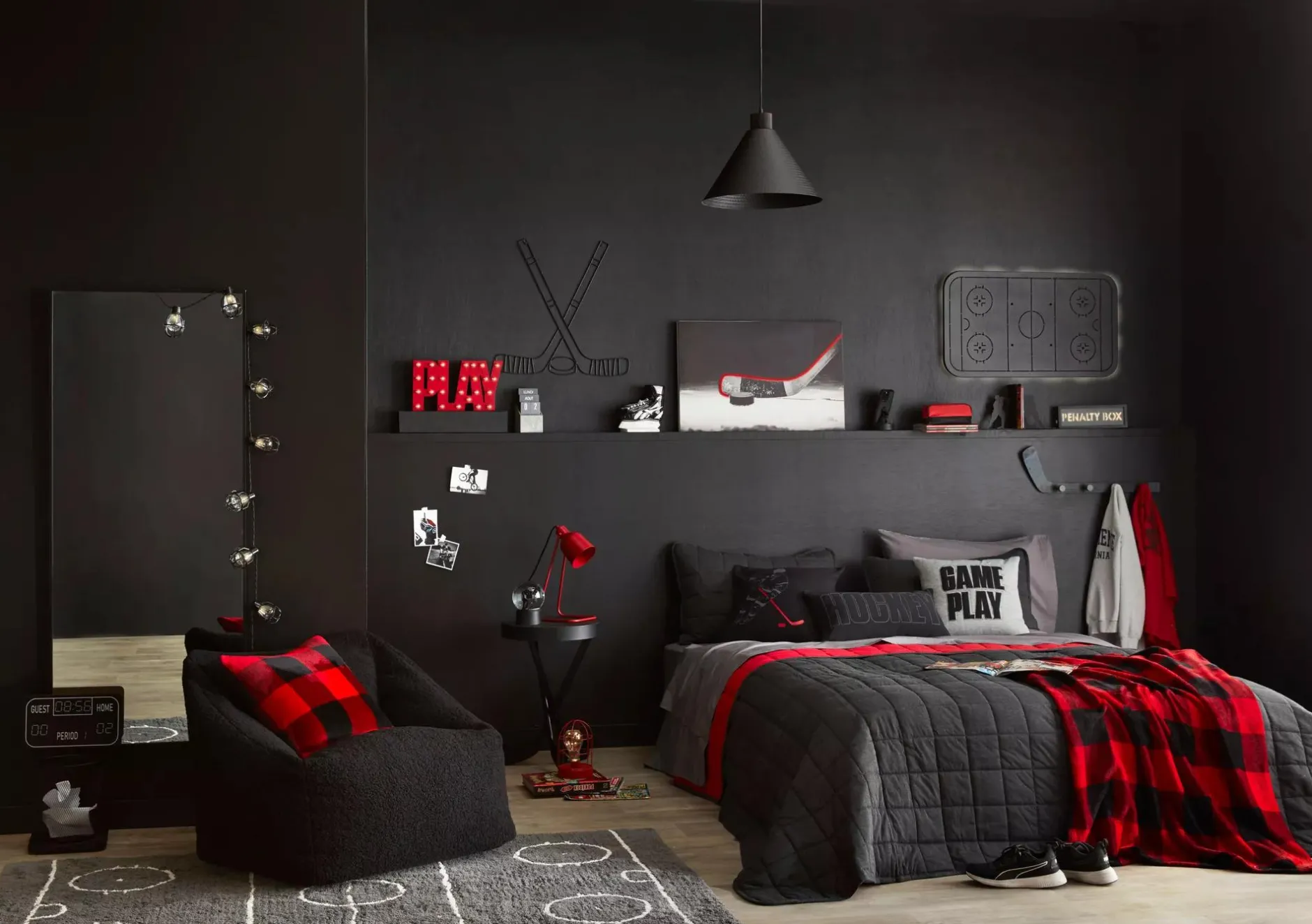 Hot Hockey Stick with Hooks Junior Wall Decor & Mirrors