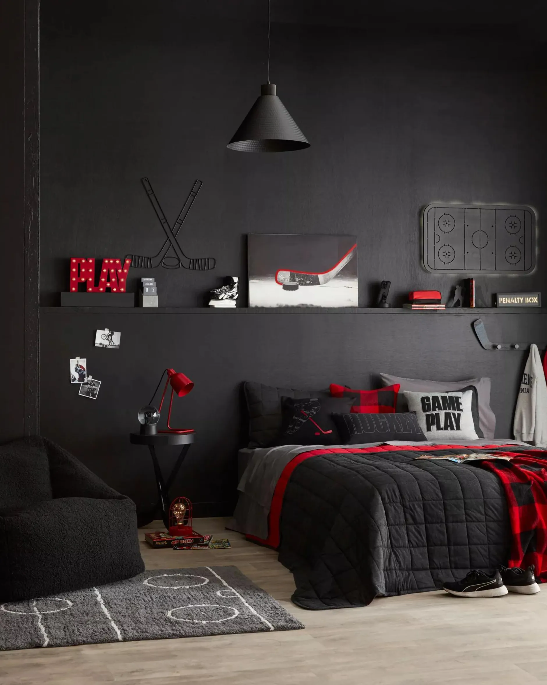 Hot Hockey Stick with Hooks Junior Wall Decor & Mirrors