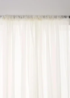 Ivory Rod Pocket Sheer Curtain Sheer Curtains & Window Sheer Panels