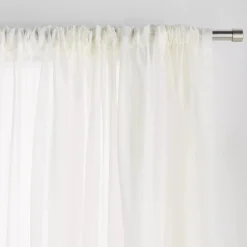 Ivory Rod Pocket Sheer Curtain Sheer Curtains & Window Sheer Panels