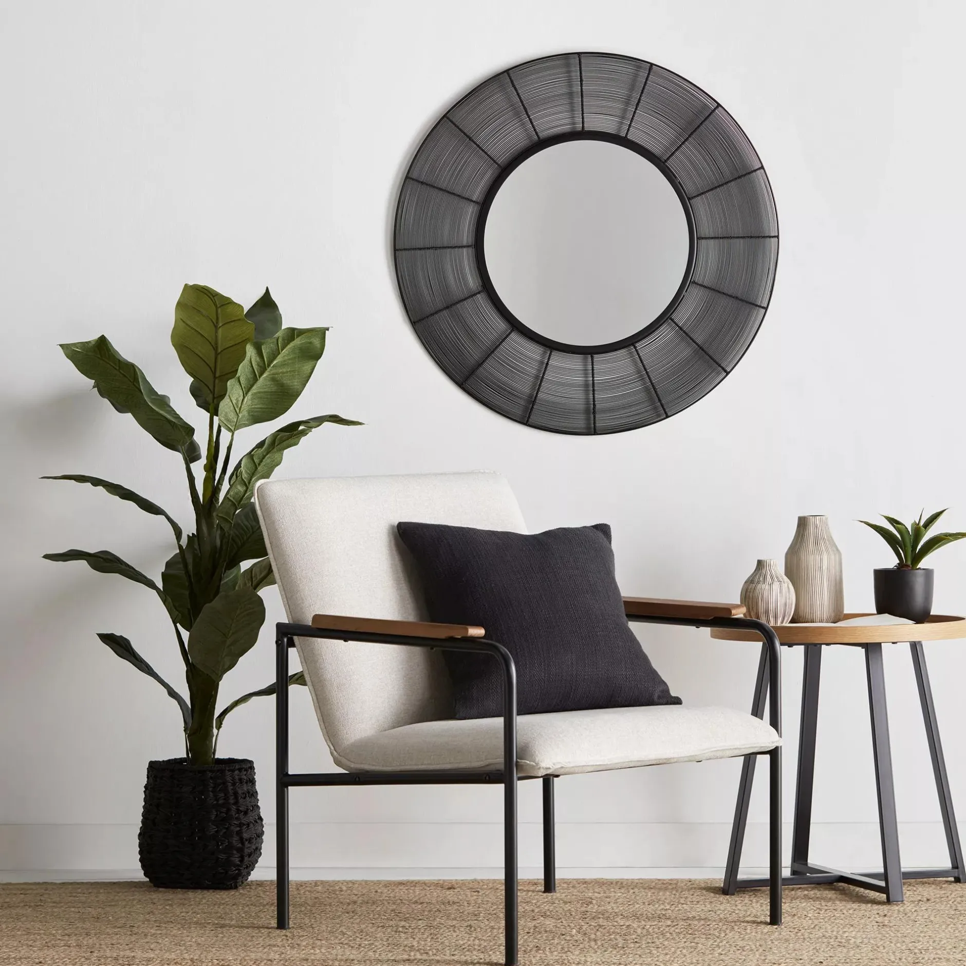 Best Large Ficus in Black Rattan Pot Branches|Artificial Flowers