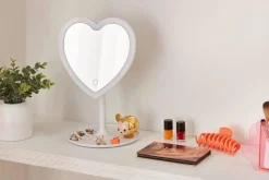 Online LED Heart-Shaped Table Mirror Junior Decorative Accessories