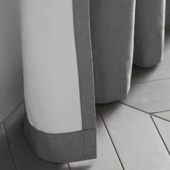 Clearance Light Grey Chambray Blackout Curtain Sheer Curtains & Window Sheer Panels|Blackout Window Curtains