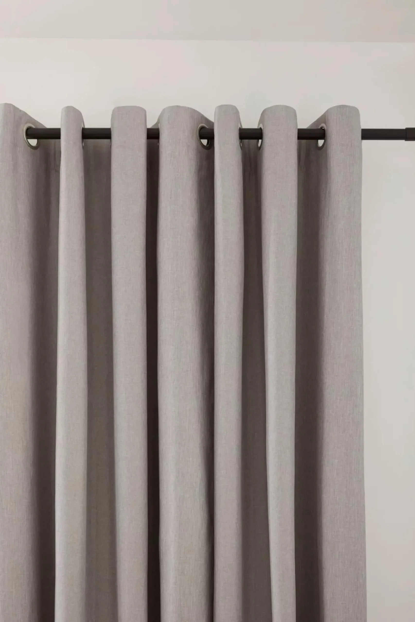 Clearance Light Grey Chambray Blackout Curtain Sheer Curtains & Window Sheer Panels|Blackout Window Curtains