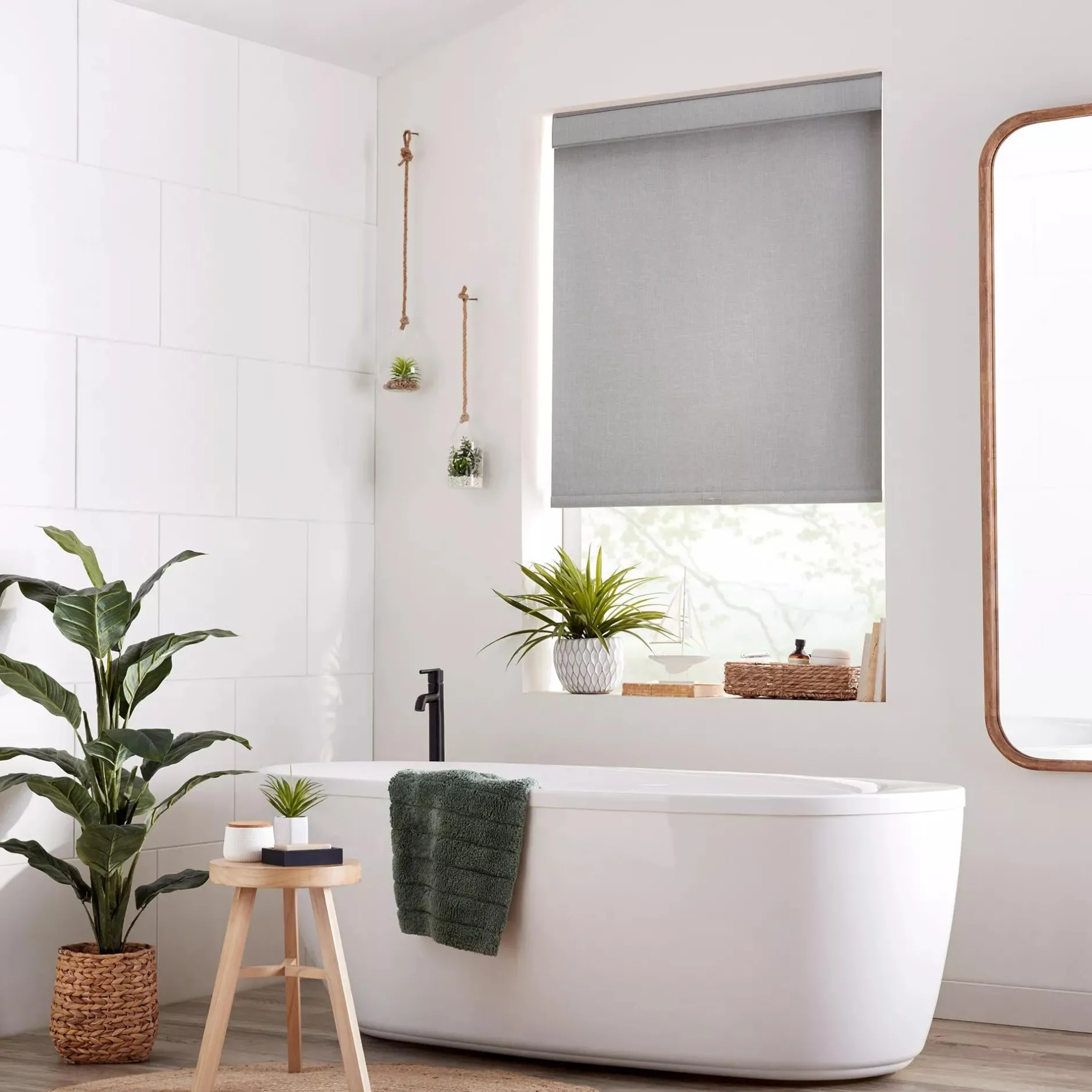 Online Light Grey Chita Cordless Blackout Roller Shade Window Blinds & Shades